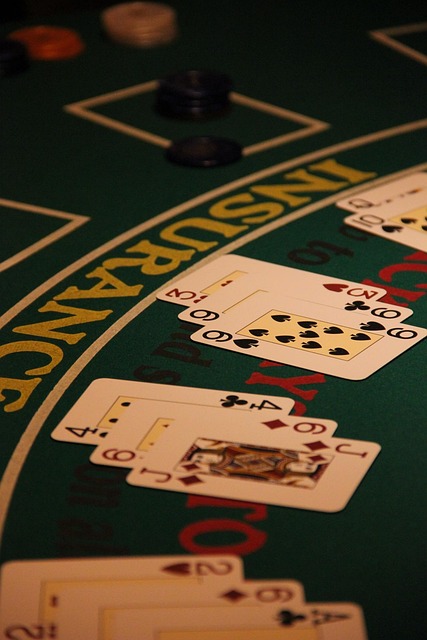 Cards laid out on green table